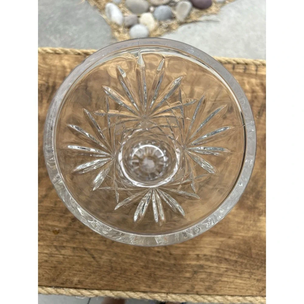 Vintage Cut Crystal Vase 9